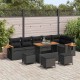 Sonata H Градински Софа Комплект 10 pcs Черно 110 x 55 x 71 см