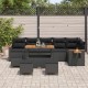 Sonata H Градински Софа Комплект 10 pcs Черно 110 x 55 x 71 см