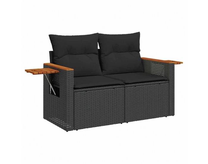 Sonata H Градински Софа Комплект 10 pcs Черно 110 x 55 x 71 см