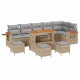 Sonata H Градински Софа Комплект 10 pcs бежово и светлосиво