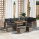 Sonata H Градински Софа Комплект 10 pcs Сив 110 x 55 x 71 см