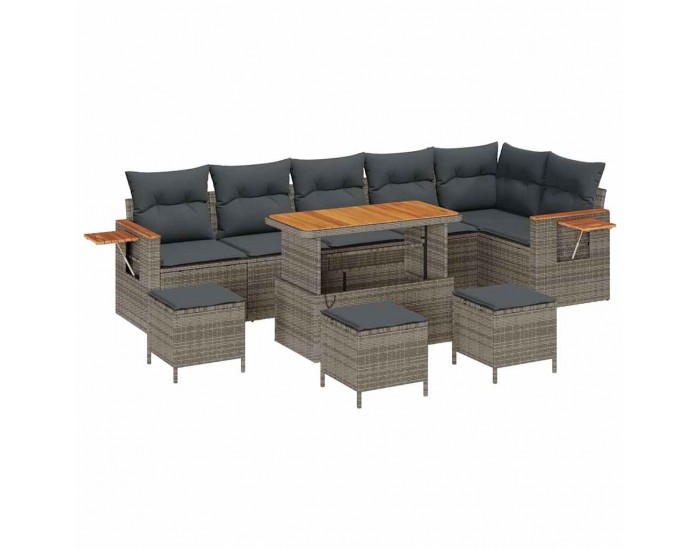 Sonata H Градински Софа Комплект 10 pcs Сив 110 x 55 x 71 см
