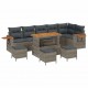 Sonata H Градински Софа Комплект 10 pcs Сив 110 x 55 x 71 см