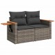Sonata H Градински Софа Комплект 10 pcs Сив 110 x 55 x 71 см