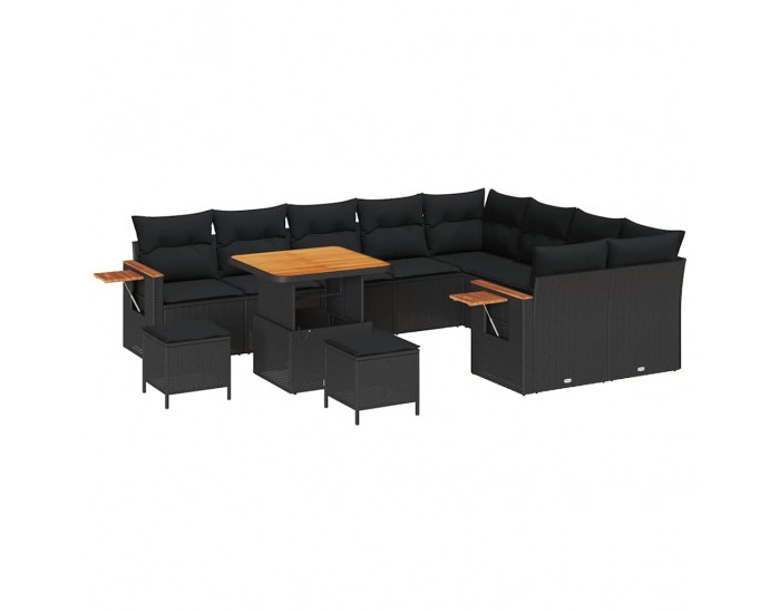Sonata H Градински Софа Комплект 12 pcs Черно 80 x 80 x 71 cm