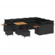 Sonata H Градински Софа Комплект 12 pcs Черно 80 x 80 x 71 cm