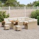 Sonata H Градински Софа Комплект 12 pcs бежово и кремаво 80 x 80 x 71 cm