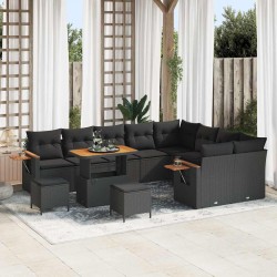 Sonata H Градински Софа Комплект 12 pcs Черно 90 x 55 x 71 cm - Canapele și bănci de grădină