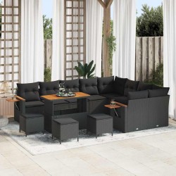 Sonata H Градински Софа Комплект 13 pcs Черно 110 x 55 x 71 см - Canapele și bănci de grădină