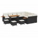 Sonata H Градински Софа Комплект 13 pcs Черно и кремаво 110 x 55 x 71 см