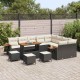 Sonata H Градински Софа Комплект 13 pcs Черно и кремаво 110 x 55 x 71 см
