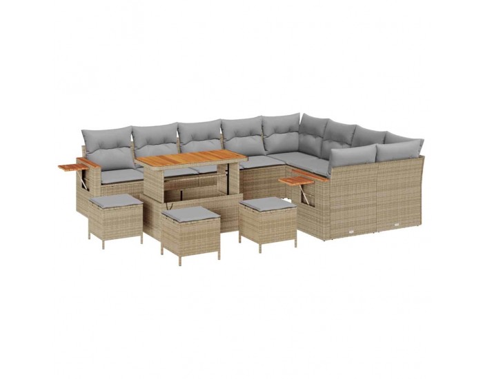 Sonata H Градински Софа Комплект 13 pcs бежово и светлосиво