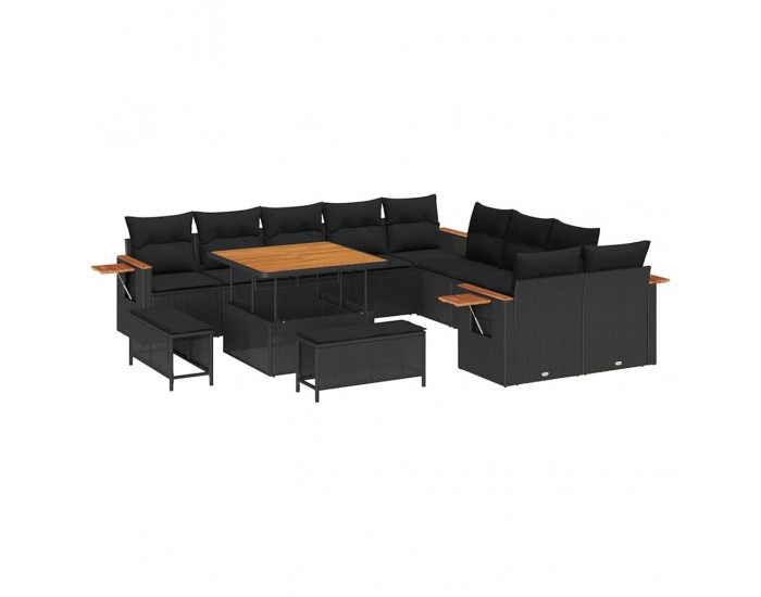 Sonata H Градински Софа Комплект 13 pcs Черно 100 x 100 x 71 cm