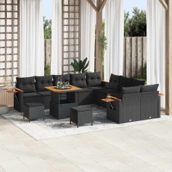 Sonata H Градински Софа Комплект 13 pcs Черно 80 x 80 x 71 cm - Canapele și bănci de grădină