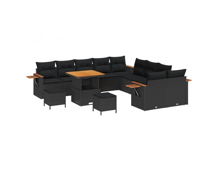 Sonata H Градински Софа Комплект 13 pcs Черно 80 x 80 x 71 cm