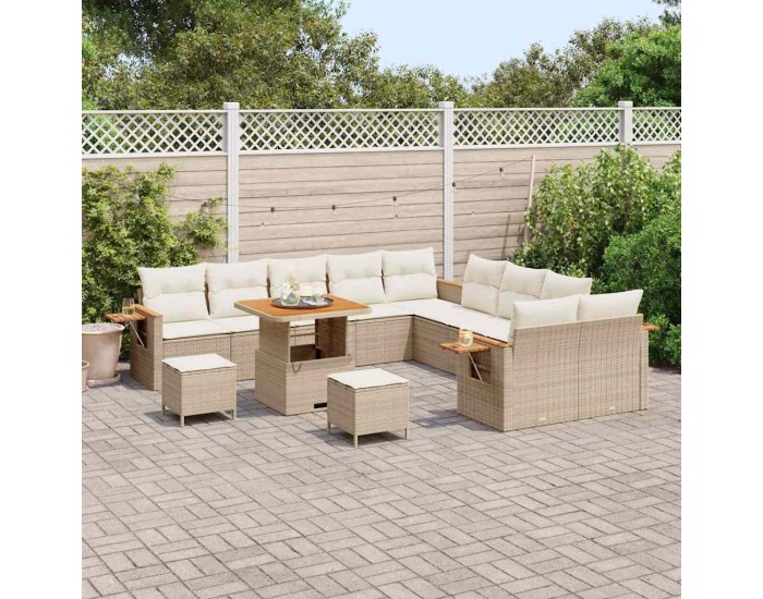 Sonata H Градински Софа Комплект 13 pcs бежово и кремаво 80 x 80 x 71 cm