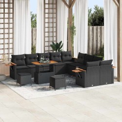 Sonata H Градински Софа Комплект 13 pcs Черно 90 x 55 x 71 cm - Canapele și bănci de grădină