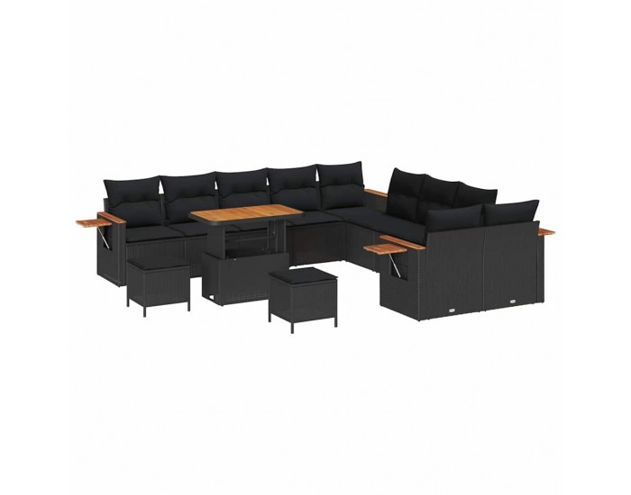 Sonata H Градински Софа Комплект 13 pcs Черно 90 x 55 x 71 cm