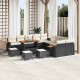 Sonata H Градински Софа Комплект 14 pcs Черно и кремаво 110 x 55 x 71 см