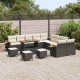 Sonata H Градински Софа Комплект 14 pcs Черно и кремаво 110 x 55 x 71 см