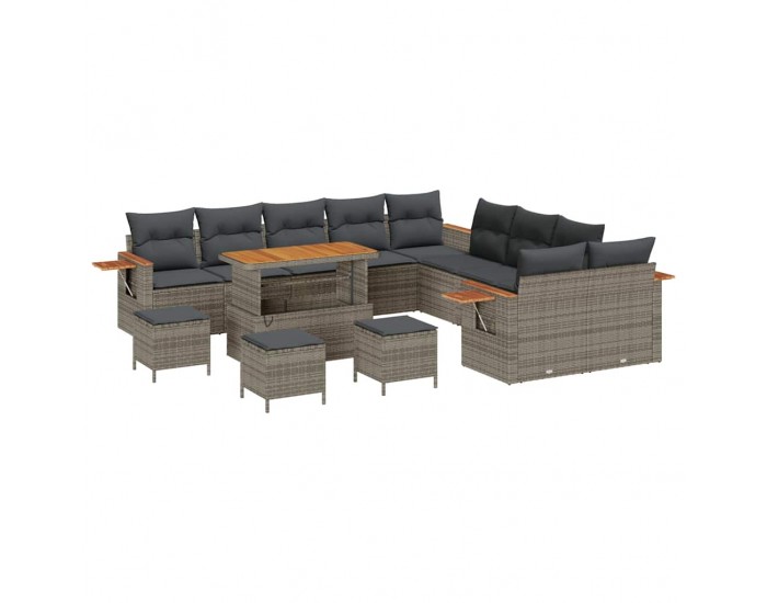 Sonata H Градински Софа Комплект 14 pcs Сив 110 x 55 x 71 см