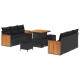 Sonata H Градински Софа Комплект 9 pcs Черно 80 x 80 x 71 cm