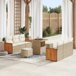 Sonata H Градински Софа Комплект 9 pcs бежово и кремаво 80 x 80 x 71 cm - Canapele și bănci de grădină