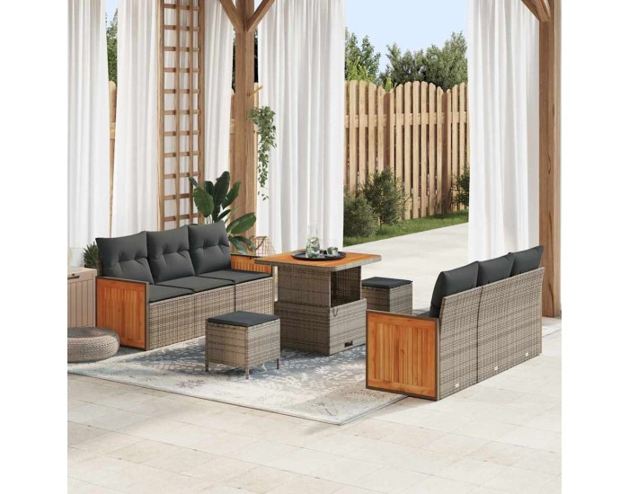 Sonata H Градински Софа Комплект с възглавница 9 pcs Сив 80 x 80 x 71 cm