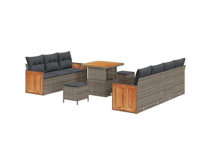 Sonata H Градински Софа Комплект 10 pcs Сив 80 x 80 x 71 cm