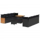 Sonata H Градински Софа Комплект 11 pcs Черно 80 x 80 x 71 cm