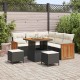 Sonata H Градински Софа Комплект 8 pcs Черно и кремаво 80 x 80 x 71 cm