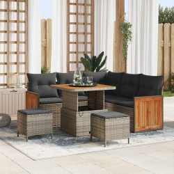 Sonata H Градински Софа Комплект с възглавница 8 pcs Сив 80 x 80 x 71 cm - Canapele și bănci de grădină