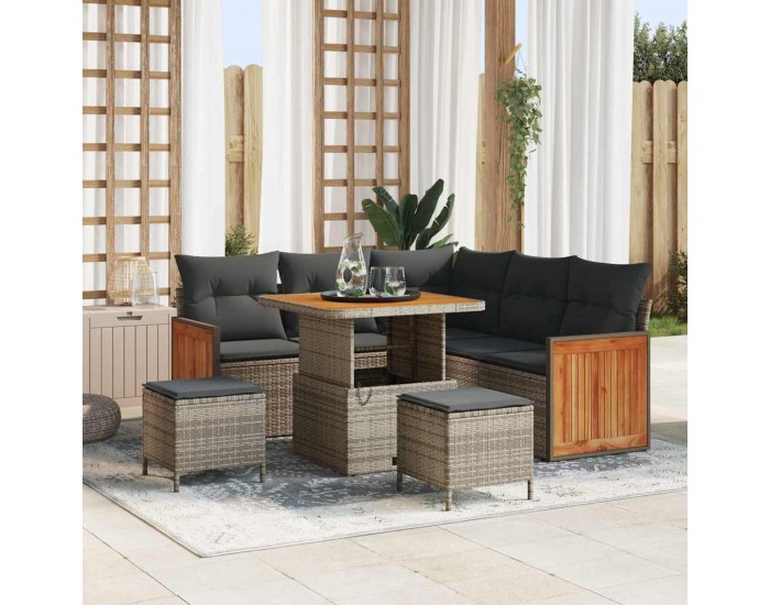 Sonata H Градински Софа Комплект с възглавница 8 pcs Сив 80 x 80 x 71 cm