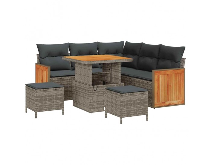 Sonata H Градински Софа Комплект с възглавница 8 pcs Сив 80 x 80 x 71 cm