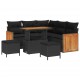 Sonata H Градински Софа Комплект 8 pcs Черно 90 x 55 x 71 cm