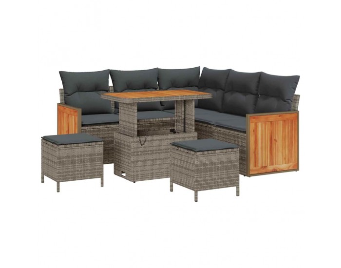 Sonata H Градински Софа Комплект с възглавница 8 pcs Сив 90 x 55 x 71 cm