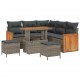 Sonata H Градински Софа Комплект с възглавница 8 pcs Сив 90 x 55 x 71 cm