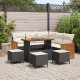 Sonata H Градински Софа Комплект 9 pcs Черно и кремаво 110 x 55 x 71 см