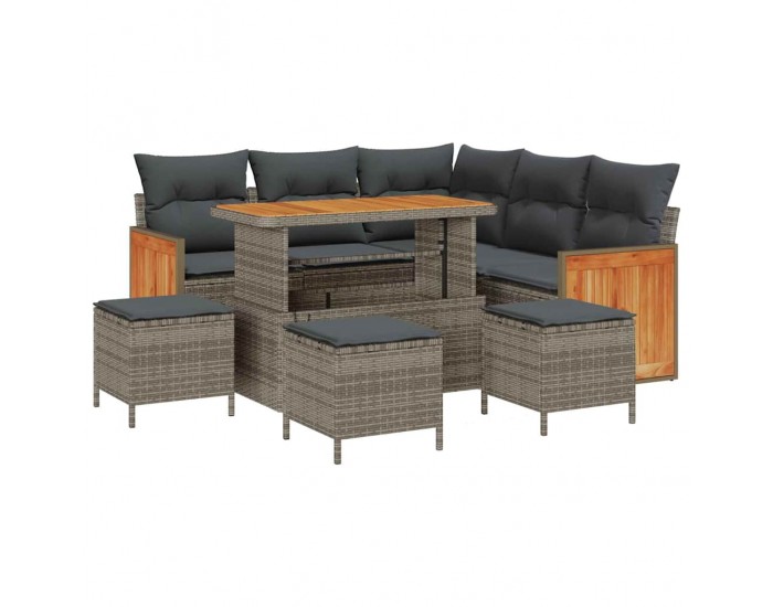 Sonata H Градински Софа Комплект 9 pcs Сив 110 x 55 x 71 см