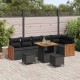 Sonata H Градински Софа Комплект 9 pcs Черно 80 x 80 x 71 cm