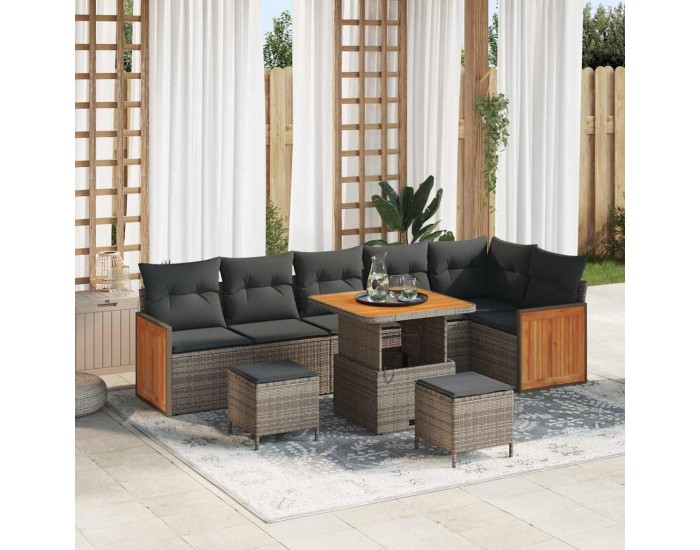 Sonata H Градински Софа Комплект с възглавница 9 pcs Сив 80 x 80 x 71 cm