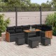 Sonata H Градински Софа Комплект 10 pcs Черно 110 x 55 x 71 см