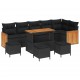 Sonata H Градински Софа Комплект 10 pcs Черно 110 x 55 x 71 см