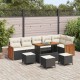 Sonata H Градински Софа Комплект 10 pcs Черно и кремаво 110 x 55 x 71 см