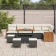 Sonata H Градински Софа Комплект 10 pcs Черно и кремаво 110 x 55 x 71 см