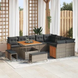 Sonata H Градински Софа Комплект 12 pcs Сив 100 x 100 x 71 cm - Canapele și bănci de grădină