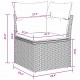 Sonata H Градински Софа Комплект 12 pcs Черно 80 x 80 x 71 cm