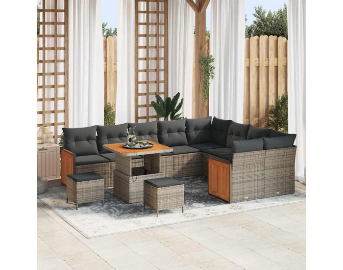 Sonata H Градински Софа Комплект 12 pcs Сив 80 x 80 x 71 cm