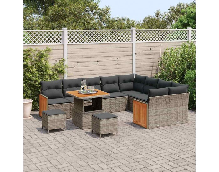 Sonata H Градински Софа Комплект 12 pcs Сив 80 x 80 x 71 cm