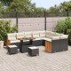Sonata H Градински Софа Комплект 12 pcs Черно и кремаво 90 x 55 x 71 cm